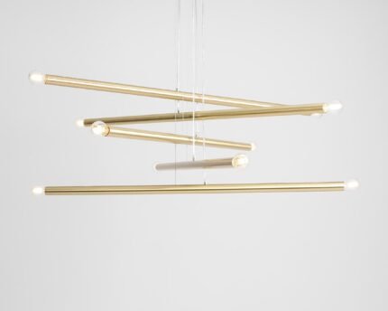 Pakabinamas šviestuvas TUBO 10 BRASS — 1