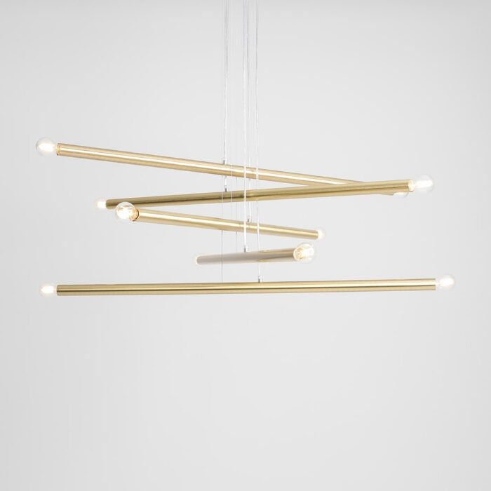 Pakabinamas šviestuvas TUBO 10 BRASS — 1