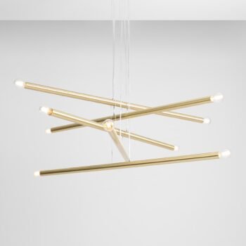 Pakabinamas šviestuvas TUBO 10 BRASS — 3