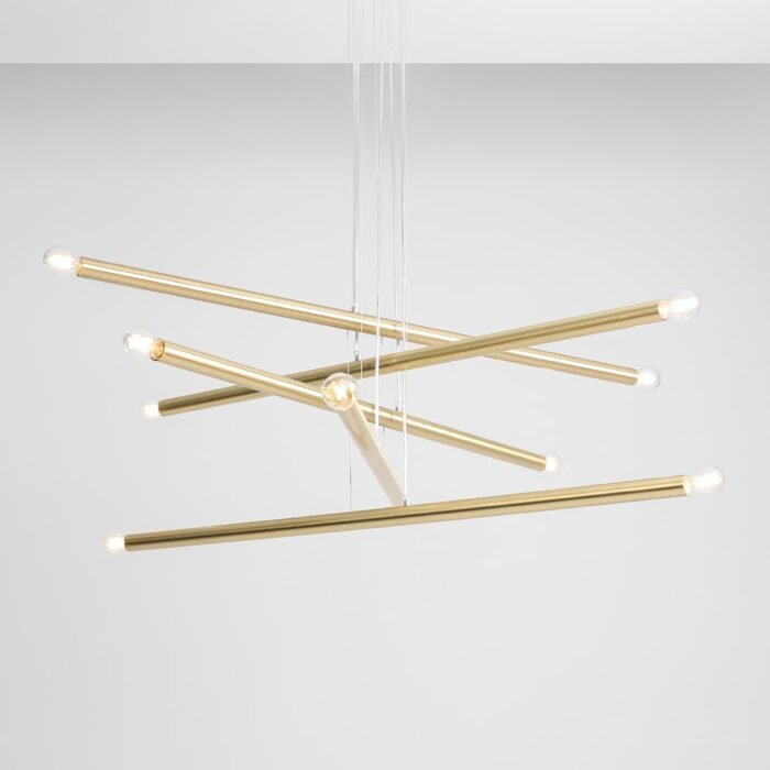 Pakabinamas šviestuvas TUBO 10 BRASS — 3