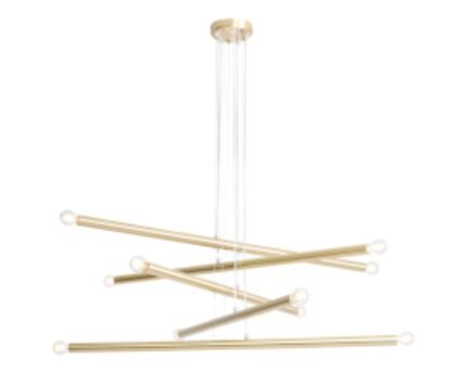 Pakabinamas šviestuvas TUBO 10 BRASS