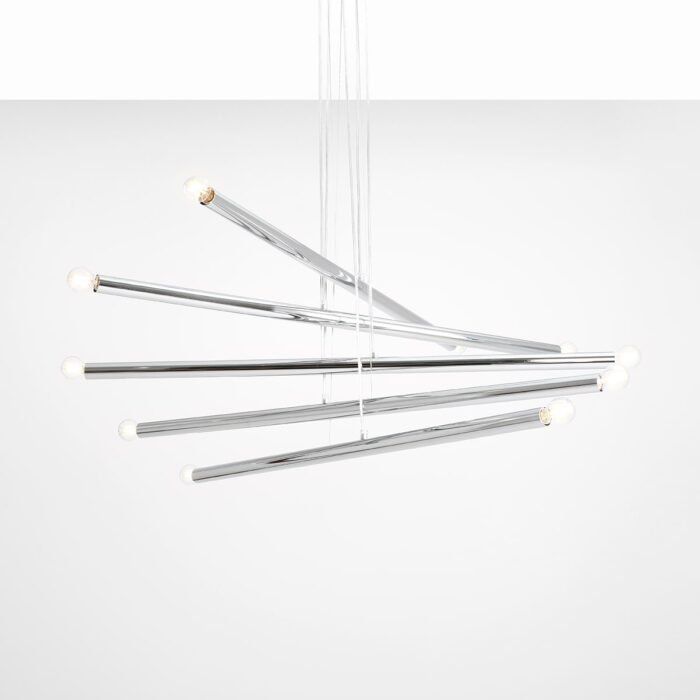 Pakabinamas šviestuvas TUBO 10 CHROME — 1