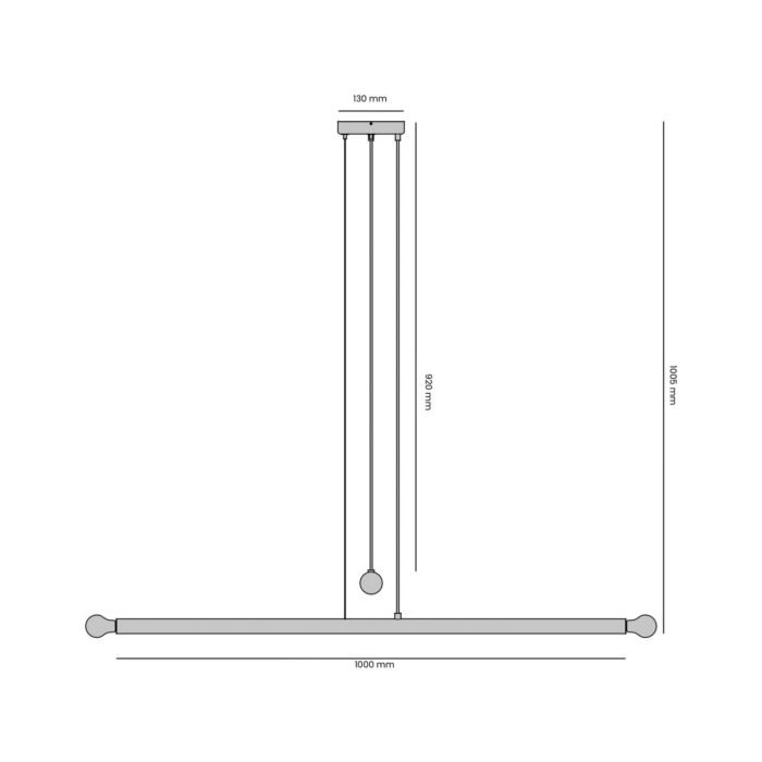 Pakabinamas šviestuvas TUBO 4 BRASS — 5