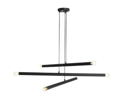 Pakabinamas šviestuvas TUBO 6 BLACK