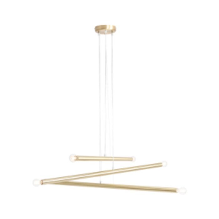 Pakabinamas šviestuvas TUBO 6 BRASS