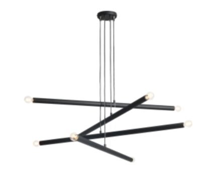 Pakabinamas šviestuvas TUBO 8 BLACK