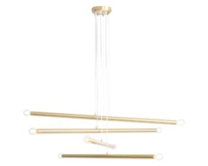 Pakabinamas šviestuvas TUBO 8 BRASS