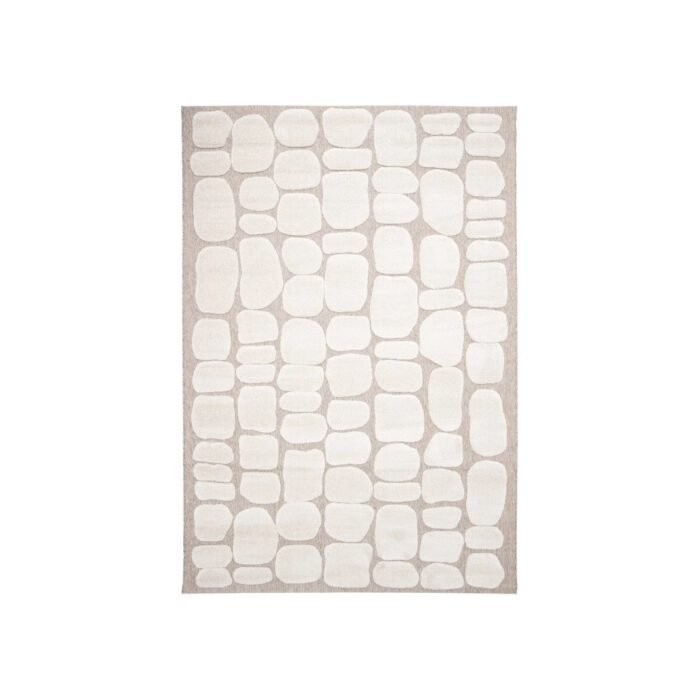 Pebble Japandi Style Embossed Rug
