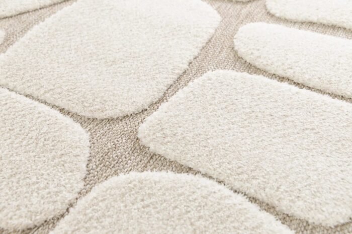 Pebble Japandi Style Embossed Rug