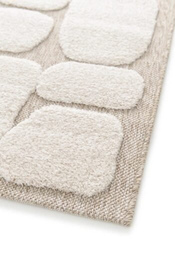 Pebble Japandi Style Embossed Rug