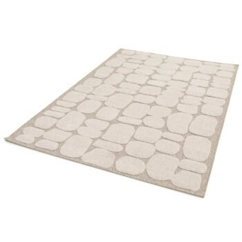 Pebble Japandi Style Embossed Rug