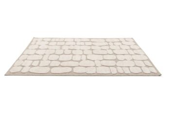 Pebble Japandi Style Embossed Rug