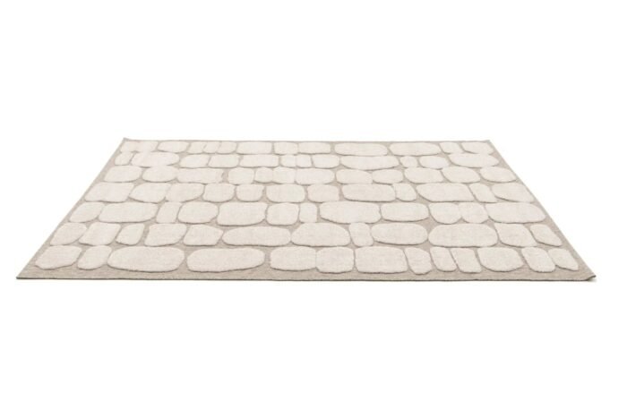 Pebble Japandi Style Embossed Rug