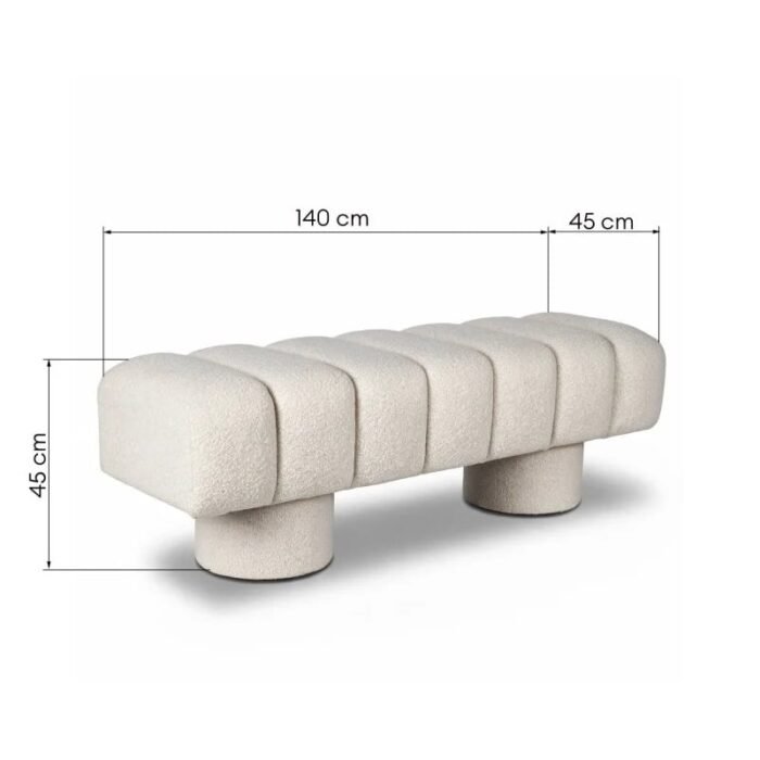Pufas SELENA, 140 cm, kreminis