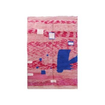 Pure wool Moroccan Berber rug, pink