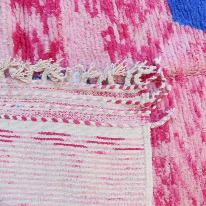 Pure wool Moroccan Berber rug, pink