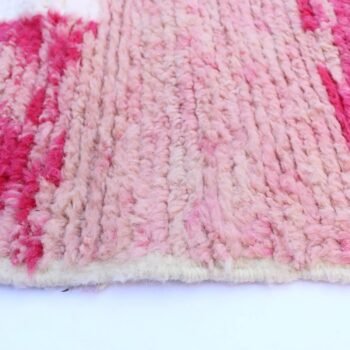 Pure wool Moroccan Berber rug, pink