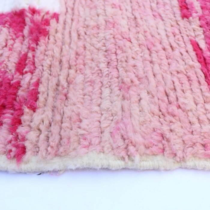 Pure wool Moroccan Berber rug, pink