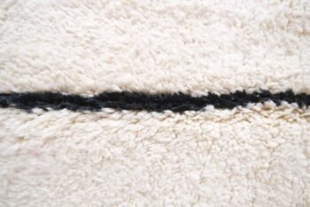 Pure wool Moroccan Berber rug, plain ivory