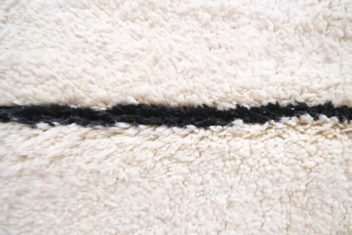 Pure wool Moroccan Berber rug, plain ivory