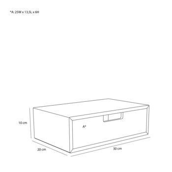 Sieninė spintelė HIDE, 30 cm