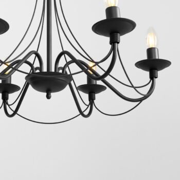 Sietynas ROŽA 6 BLACK — 2