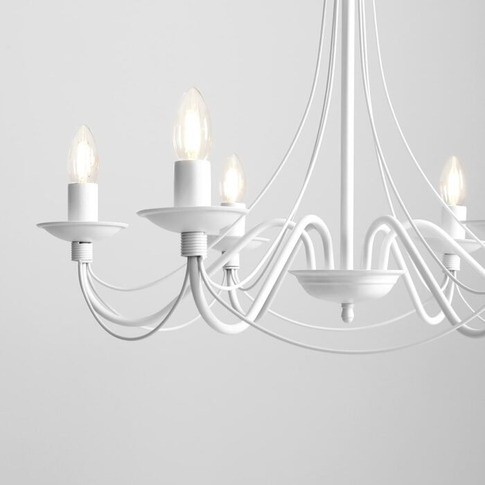 Sietynas ROŽA 6 WHITE — 2