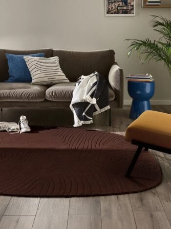 Skalbiamas kilimas PAMELA, tamsiai rudas, 160x210 cm