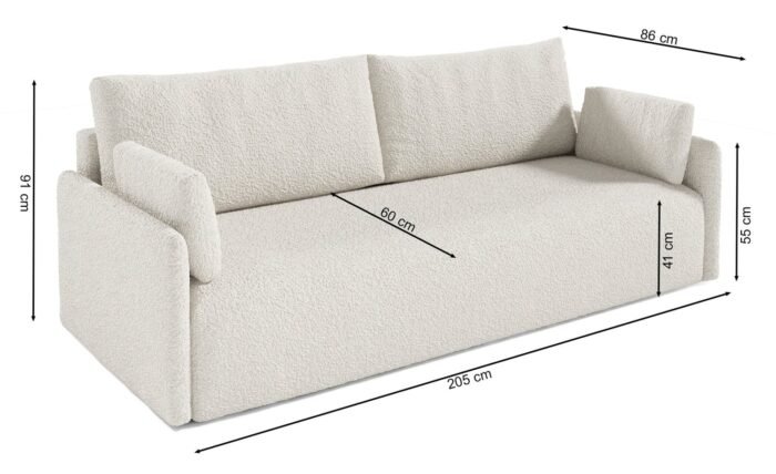 Sofa-lova SNAVE, 205 cm