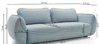 Sofa-lova VINDE, 257 cm