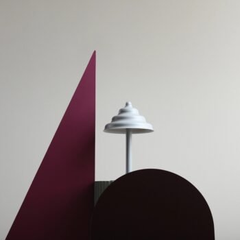 Stalinis šviestuvas FALA, pilkai mėlyna, ⌀23xH39 cm — 2