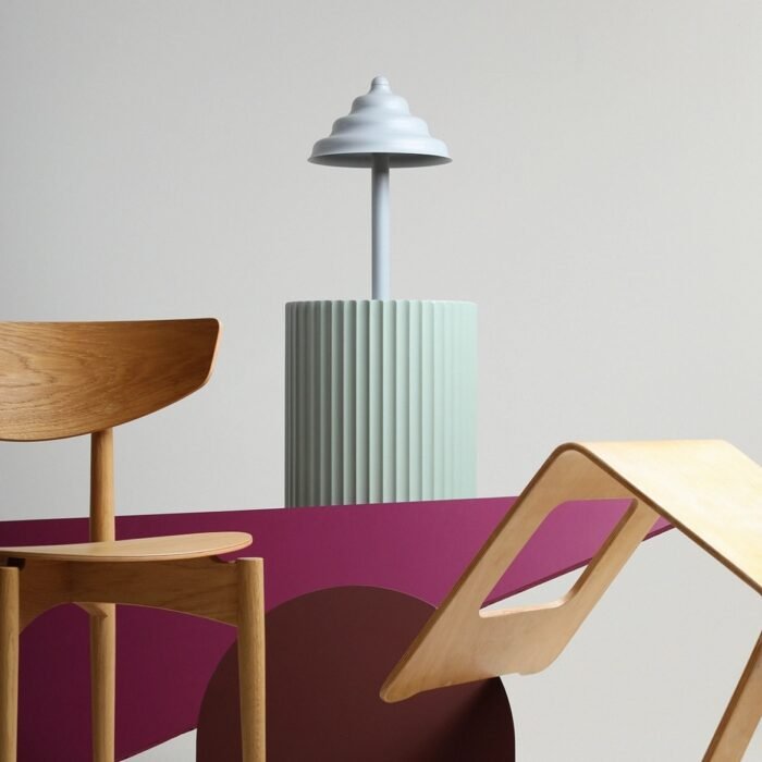 Stalinis šviestuvas FALA, pilkai mėlyna, ⌀23xH39 cm — 4