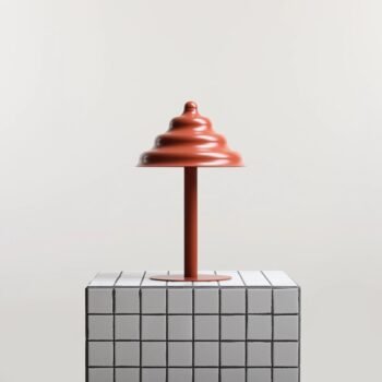 Stalinis šviestuvas FALA, plytų raudona, ⌀23xH39 cm — 1