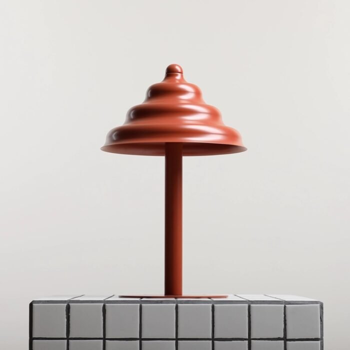 Stalinis šviestuvas FALA, plytų raudona, ⌀23xH39 cm — 2