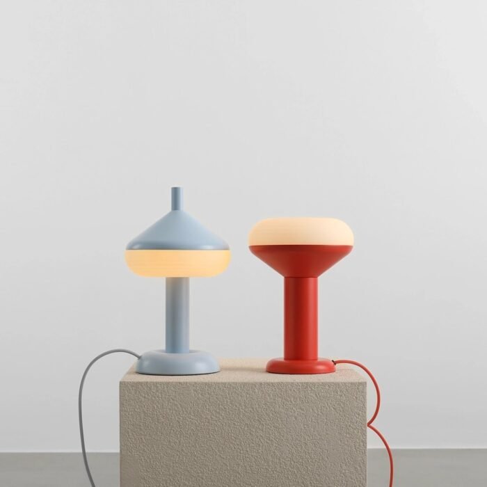 Stalinis šviestuvas TORO TABLE 2 CORAL RED, ⌀18xH26 cm — 2
