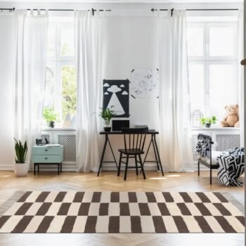 Tufted rug 100% cotton EBONY