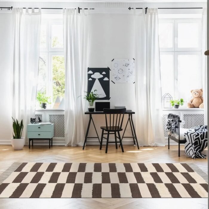 Tufted rug 100% cotton EBONY