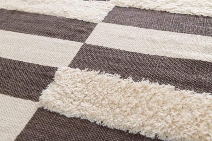 Tufted rug 100% cotton EBONY