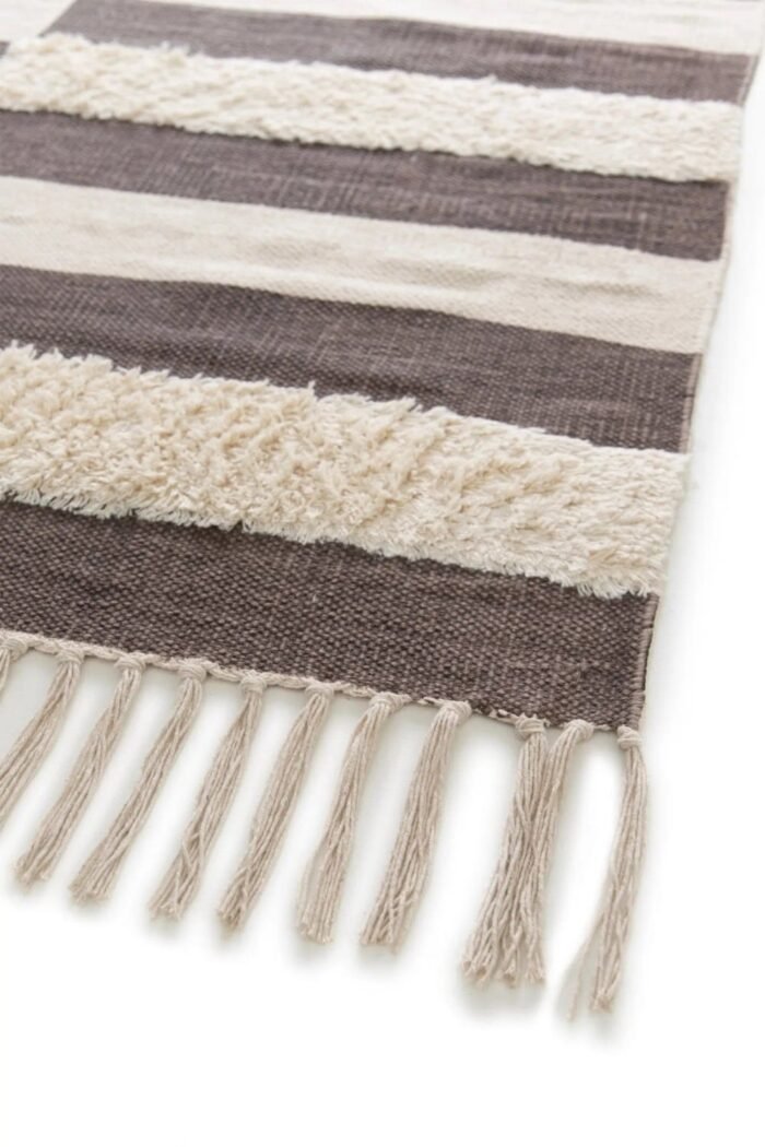 Tufted rug 100% cotton EBONY