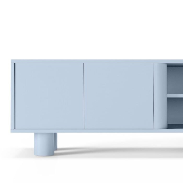 TV spintelė FRONDERA, 160 cm, dūminė mėlyna