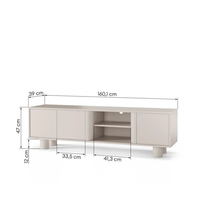 TV spintelė FRONDERA, 160 cm, kašmyro