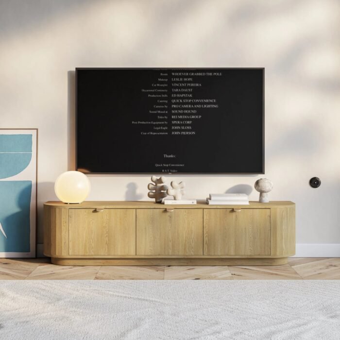 TV spintelė NORDA, 175 cm, šviesaus ąžuolo