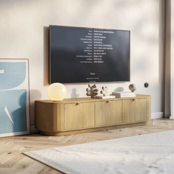 TV spintelė NORDA, 175 cm, šviesaus ąžuolo