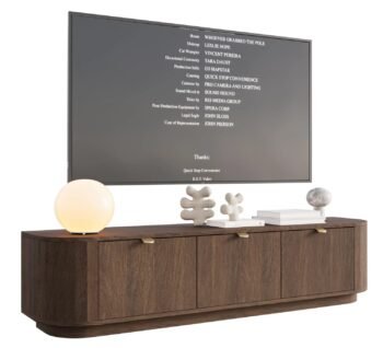 TV spintelė NORDA, 175 cm, tamsaus ąžuolo