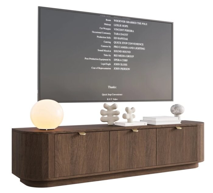 TV spintelė NORDA, 175 cm, tamsaus ąžuolo