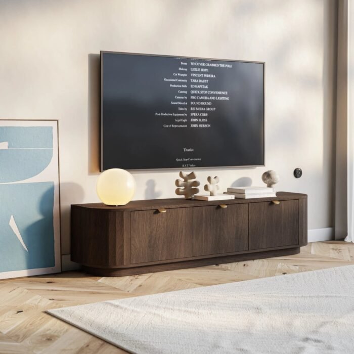 TV spintelė NORDA, 175 cm, tamsaus ąžuolo