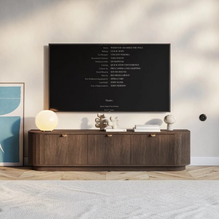 TV spintelė NORDA, 175 cm, tamsaus ąžuolo