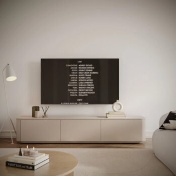 TV spintelė VARNA su 3 durelėmis, 200 cm