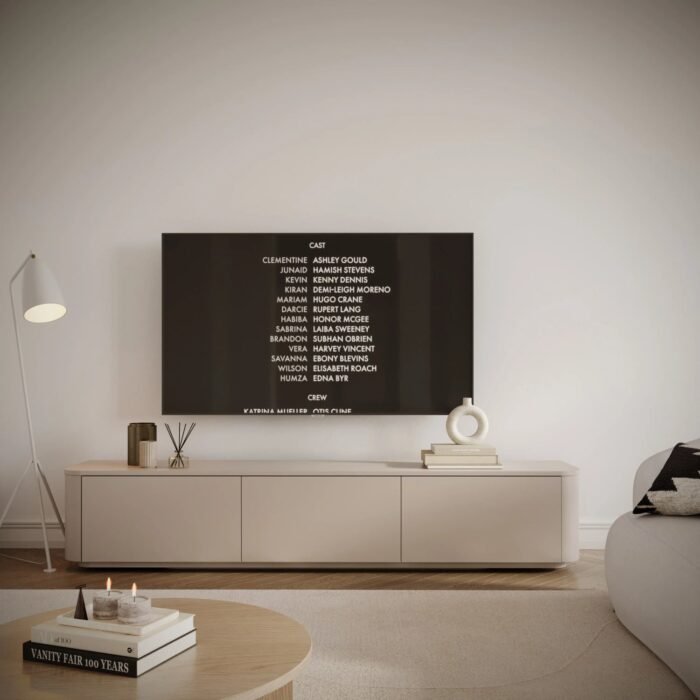 TV spintelė VARNA su 3 durelėmis, 200 cm