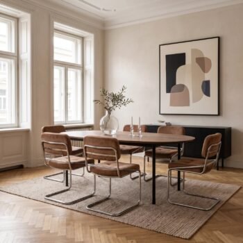Valgomojo kėdė VAMPA, rudas velvetas